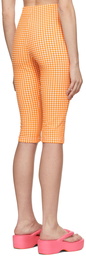 MSGM Orange Polyester Shorts