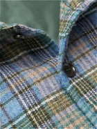 Aspesi - Checked Wool-Blend Overshirt - Blue