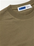 AFFIX - Intel Panelled Logo-Print Organic Cotton-Jersey T-Shirt - Green