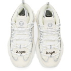 AAPE by A Bathing Ape White and Off-White Dimension Sneakers