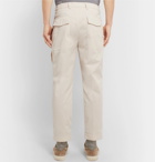 Brunello Cucinelli - Tapered Cotton-Blend Trousers - Beige