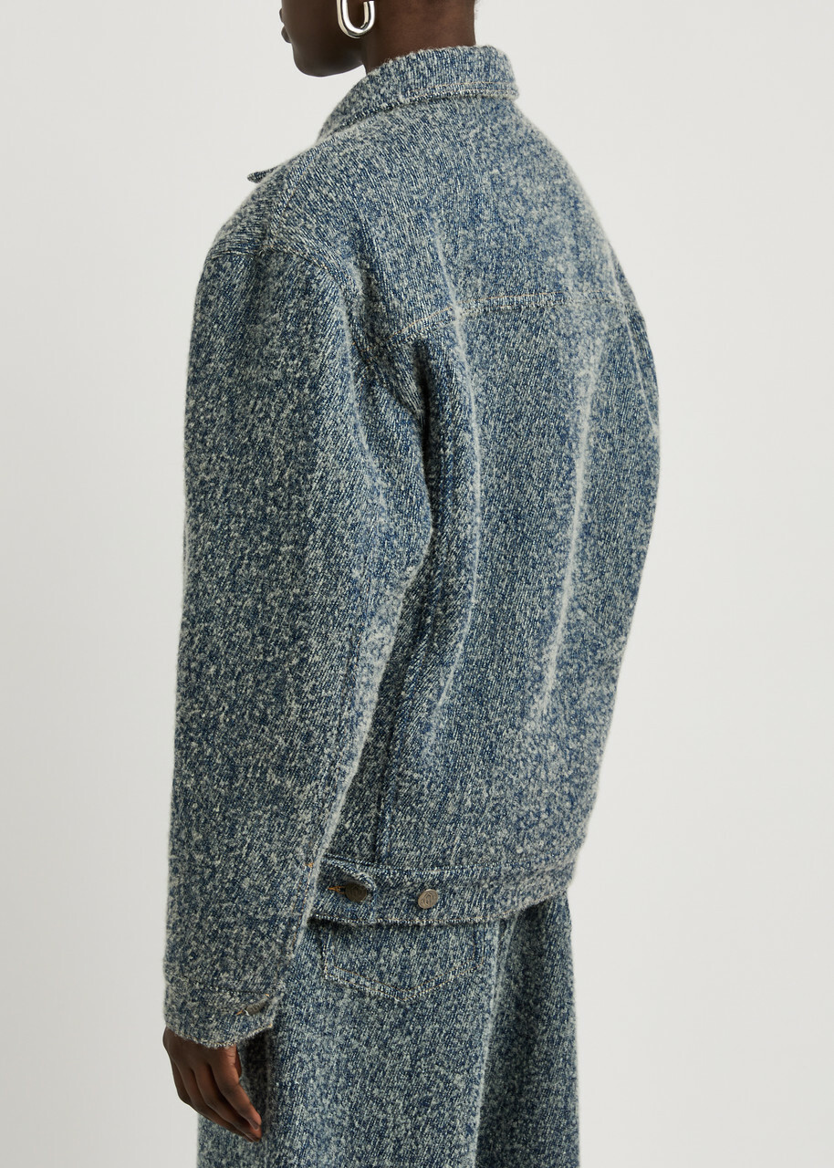 Giuseppe DI Morabito Bouclé Denim Jacket Blue