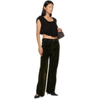 OPEN YY Khaki Velvet Denim Curved Jeans