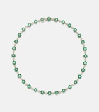 Anita Ko Flora Small 18kt gold choker with emeralds and diamonds