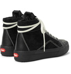 Rhude - V1 Leather-Trimmed Nylon High-Top Sneakers - Black