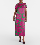 Dries Van Noten Floral satin midi dress