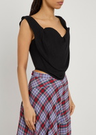 Vivienne Westwood Sunday Draped Woven Corset top Black