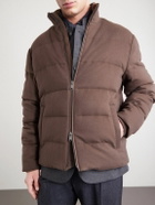 Zegna - Quilted Oasi Cashmere Down Jacket - Brown