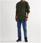 Velva Sheen - Waffle-Knit Cotton Sweater - Green