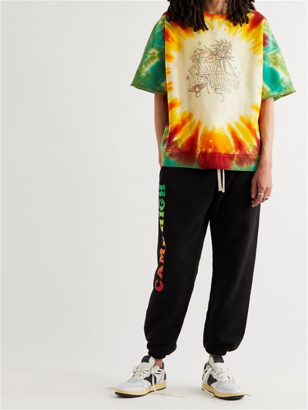 Photo: Camp High - Wonders of Nature Tie-Dyed Loopback Cotton-Jersey Sweatshirt - Green