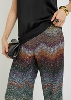 Missoni Sequin-embellished Zigzag Metallic-knit Trousers Multicoloured 1
