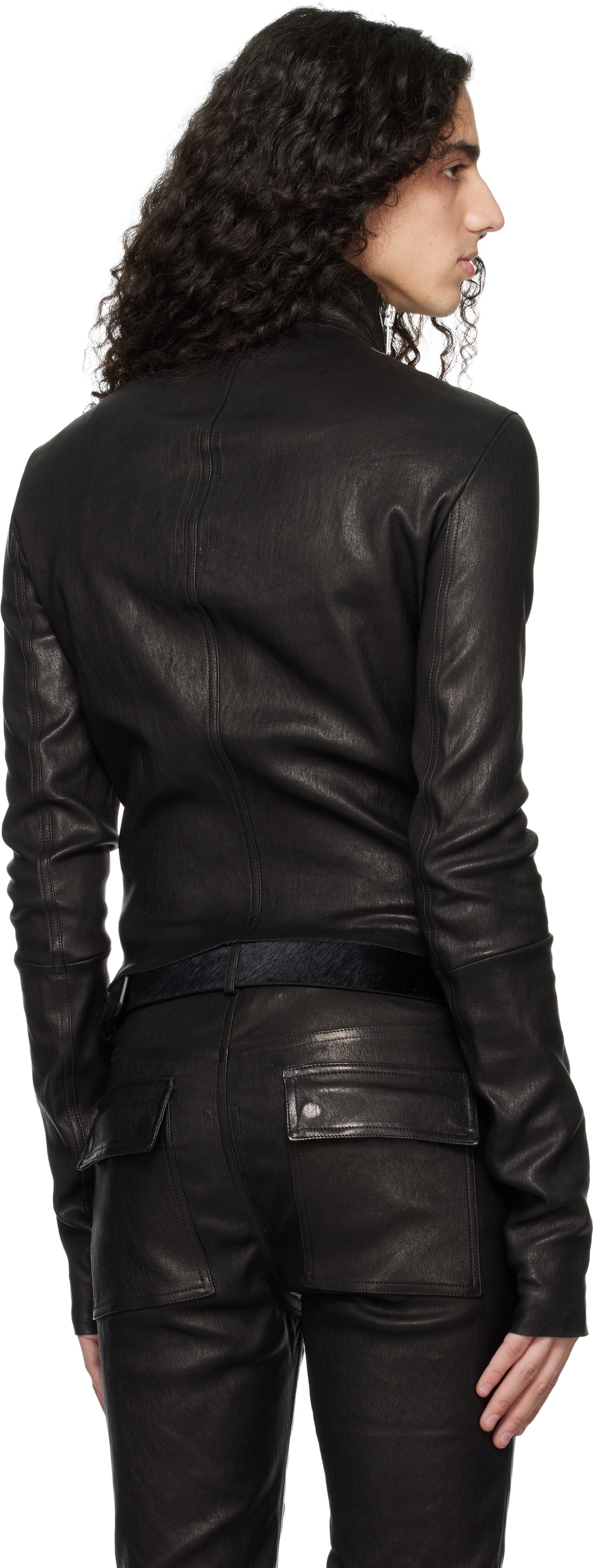 Rick Owens Black Temple Gary Leather Jacket