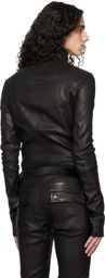 Rick Owens Black Temple Gary Leather Jacket