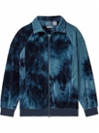Blue Blue Japan - Kagozome Tie-Dyed Cotton-Blend Velour Track Jacket - Blue