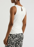 Diane Von Furstenberg Poseidon Gathered Stretch-jersey Tank Ivory