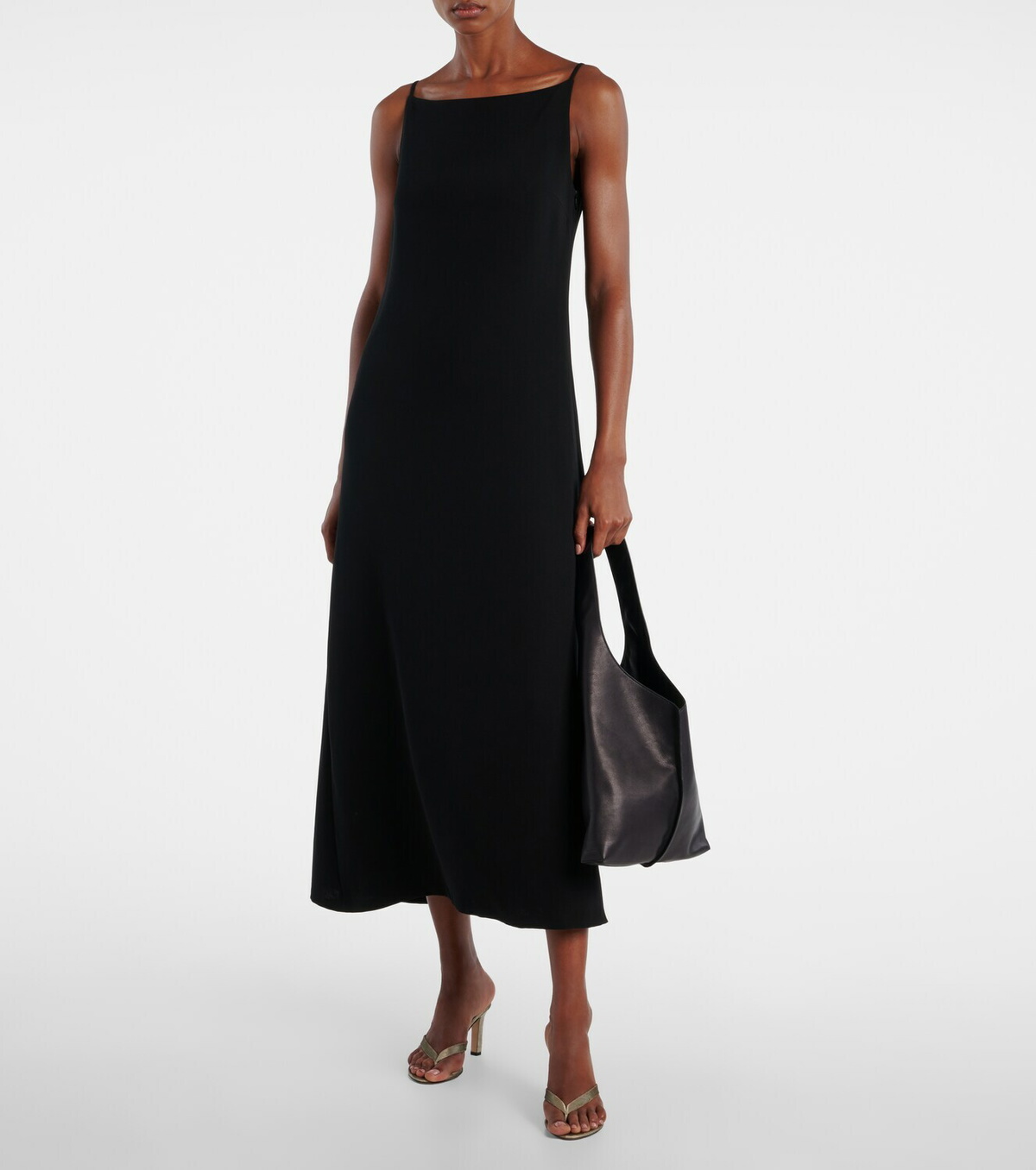 The Row Sacha velvet thong sandals