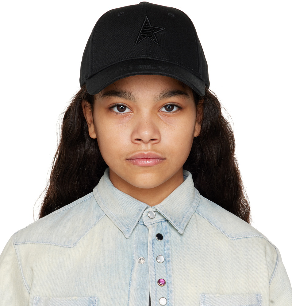 Golden Goose Kids Black Star Cap Golden Goose Deluxe Brand