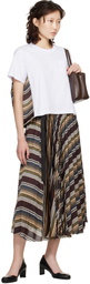 sacai Multicolor Horizontal Stripe Midi Skirt