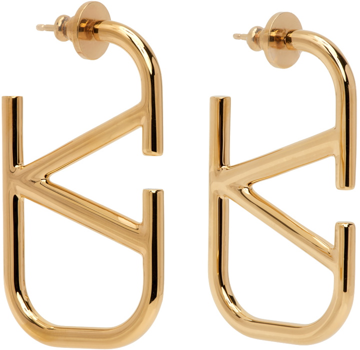 Photo: Valentino Garavani Gold Logo Earrings