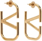 Valentino Garavani Gold Logo Earrings