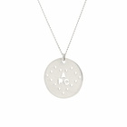 A.P.C. Men's Eloi Perforated Logo Necklace in Silver 