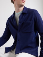 TOM FORD - Logo-Embroidered Cashmere Shirt - Blue