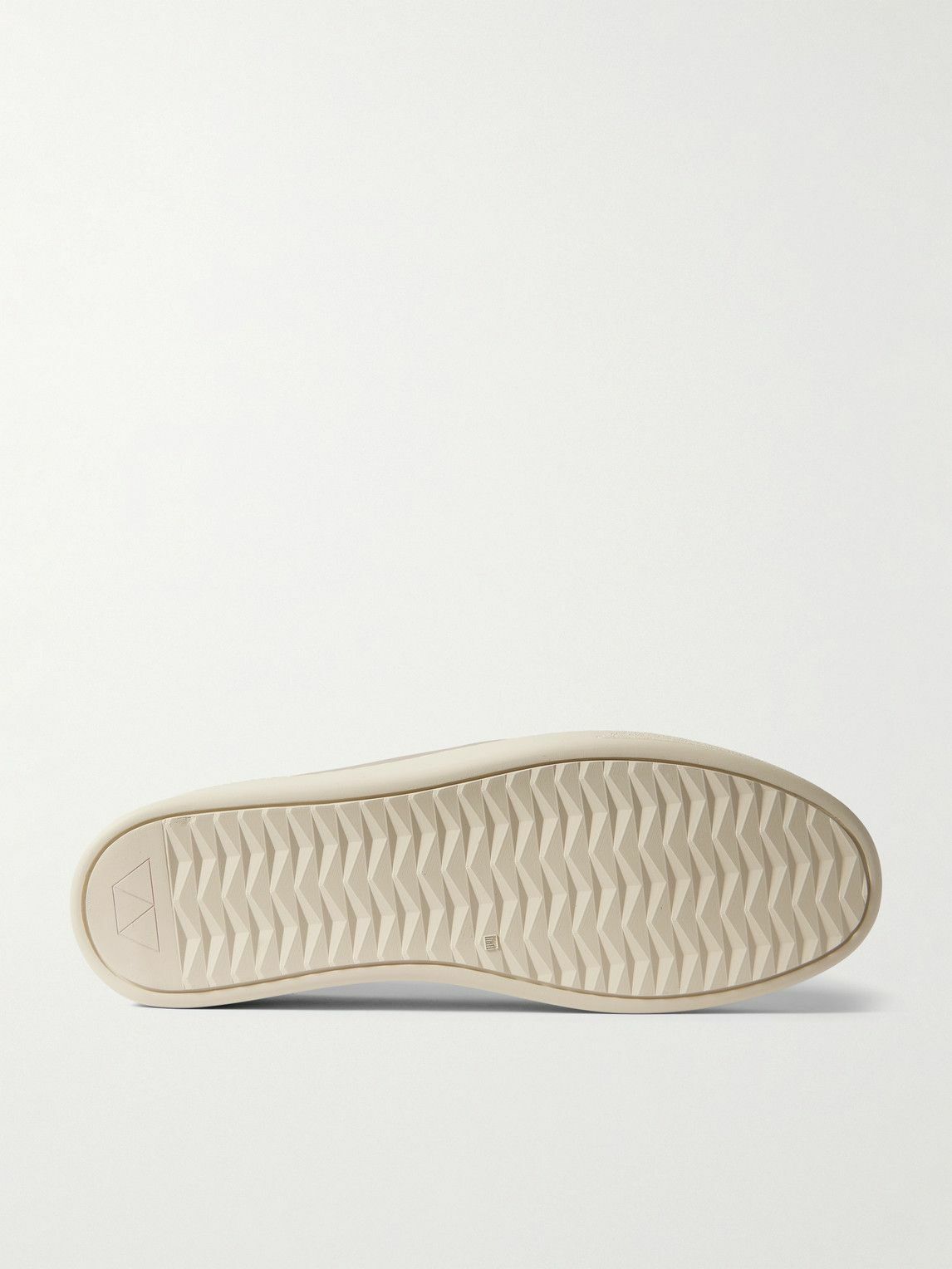 Mulo - Leather-Trimmed Suede Slip-On Sneakers - Neutrals