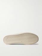 Mulo - Leather-Trimmed Suede Slip-On Sneakers - Neutrals