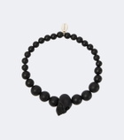 McQueen Beaded skull bracelet