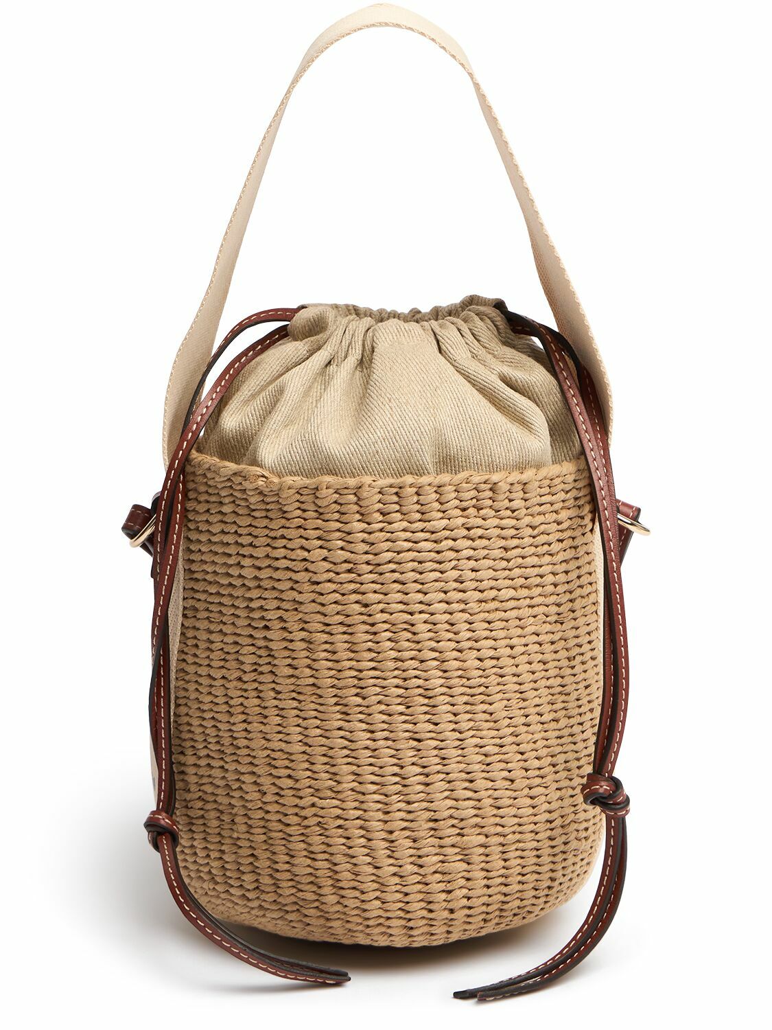 ショルダーバッグ・ポシェット Chloe 'Woody small bucket bag Chloé Small Woody Basket In Natural Fibers in White | Chloé US