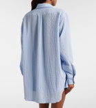 Hunza G Resort oversized seersucker shirt