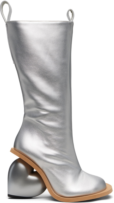 Photo: YUME YUME SSENSE Exclusive Silver Love Tall Boots