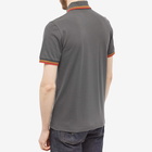 Fred Perry Men's Original Twin Tipped Polo Shirt in Gunmetal/Corn/Red