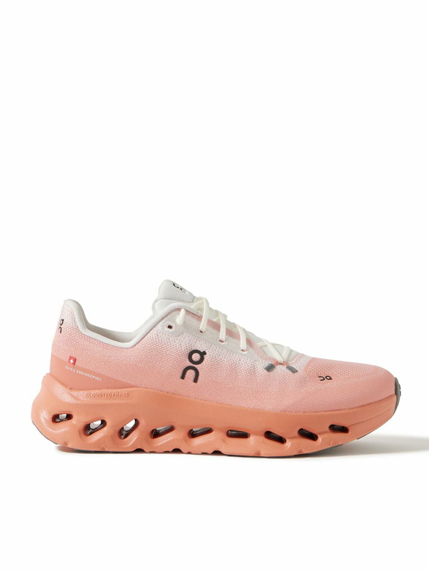 Photo: ON - Cloudtilt Stretch-Knit Sneakers - Orange