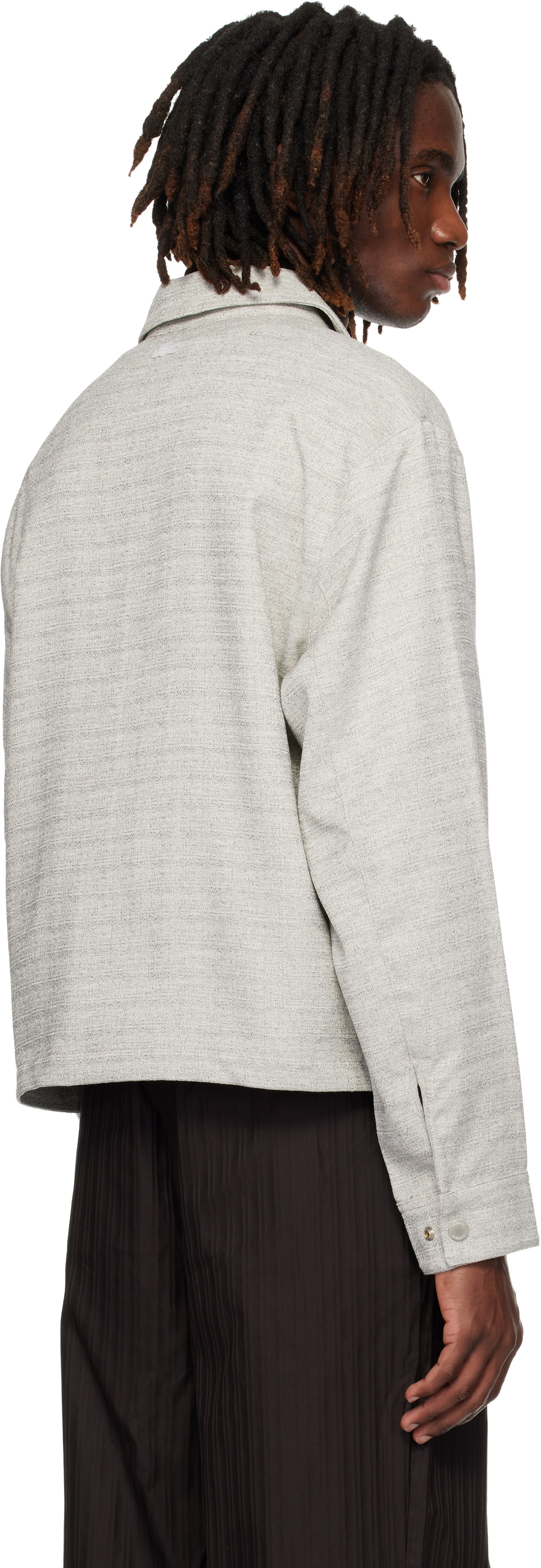 Lacoste Gray Short Textured Jacket