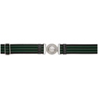 Prada Black and Green Buckle Belt
