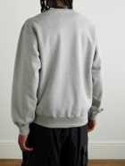 Wacko Maria - Logo-Embroidered Cotton-Jersey Sweatshirt - Gray