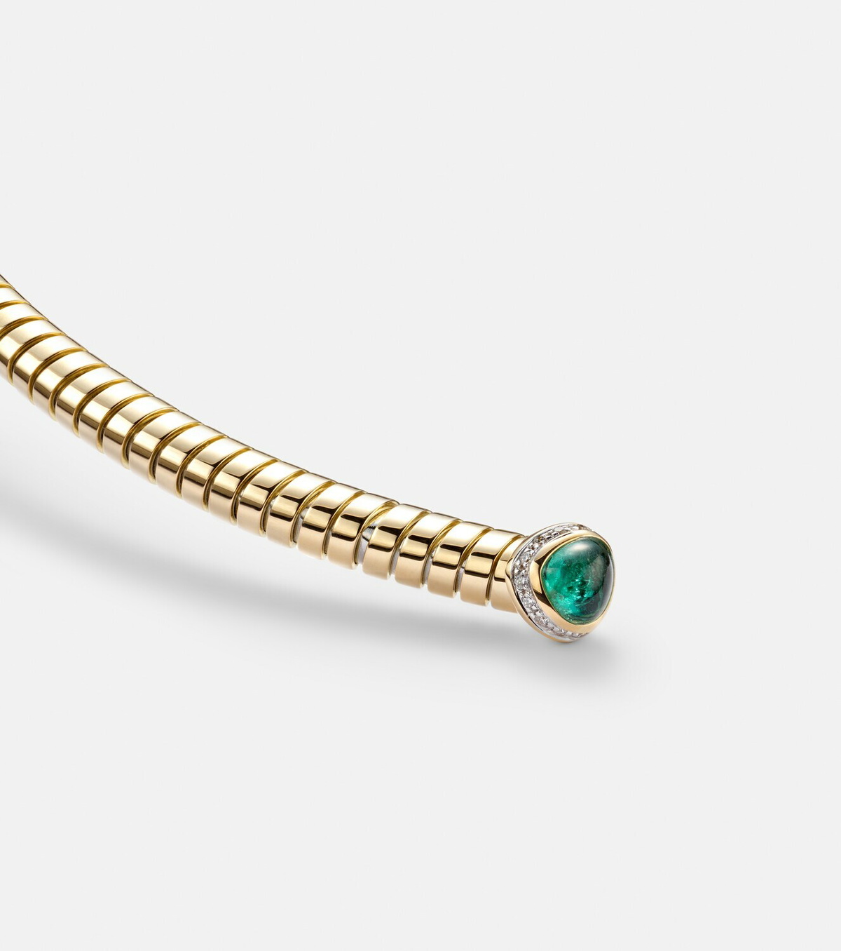 Marina B 18kt yellow gold necklace with emeralds and diamonds