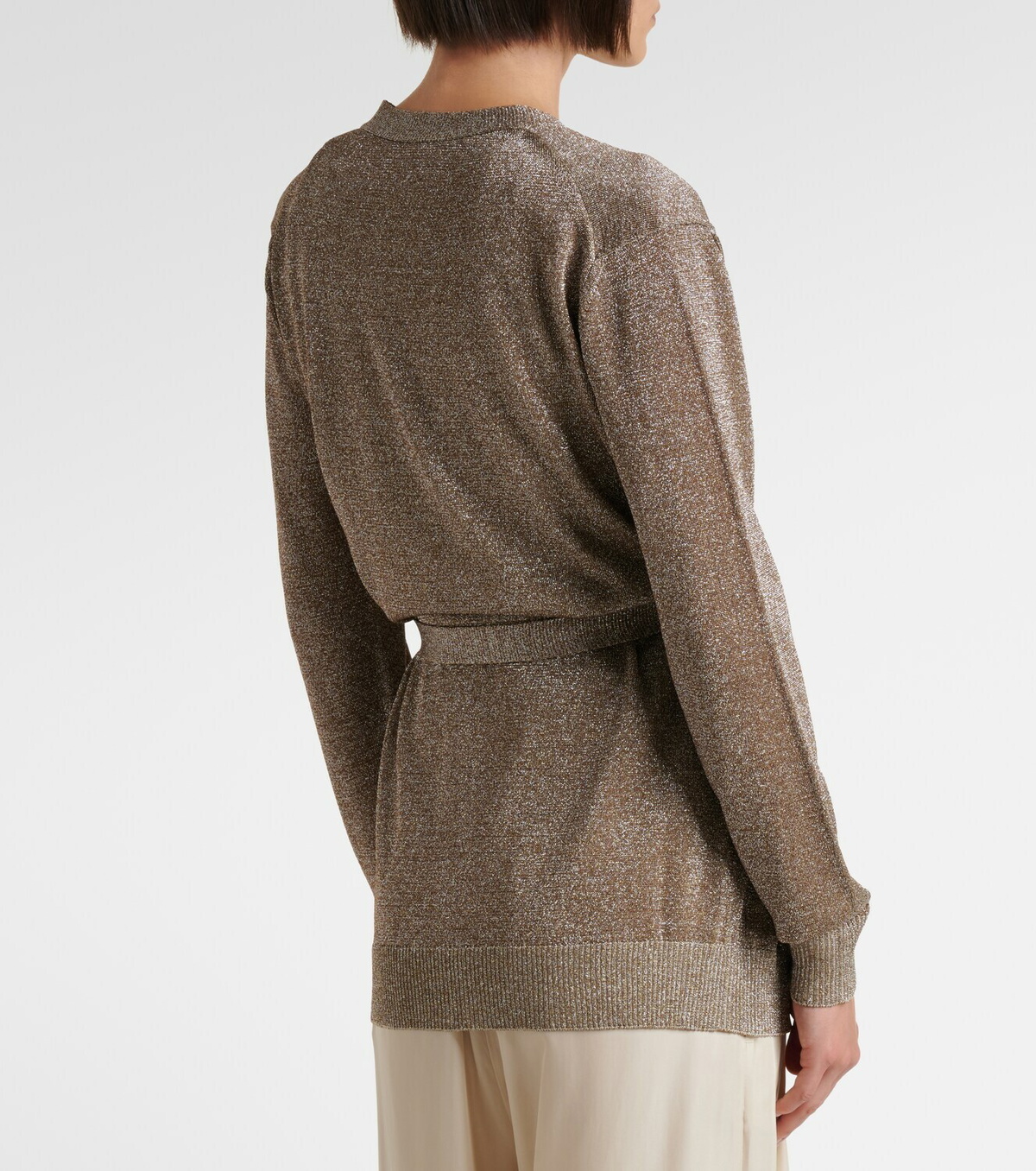 Missoni Knitted lamé wrap cardigan