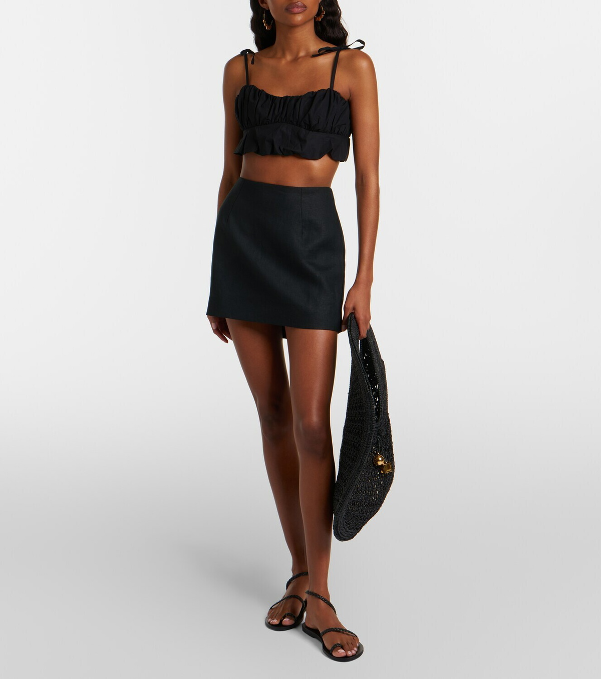Faithfull Jane linen miniskirt