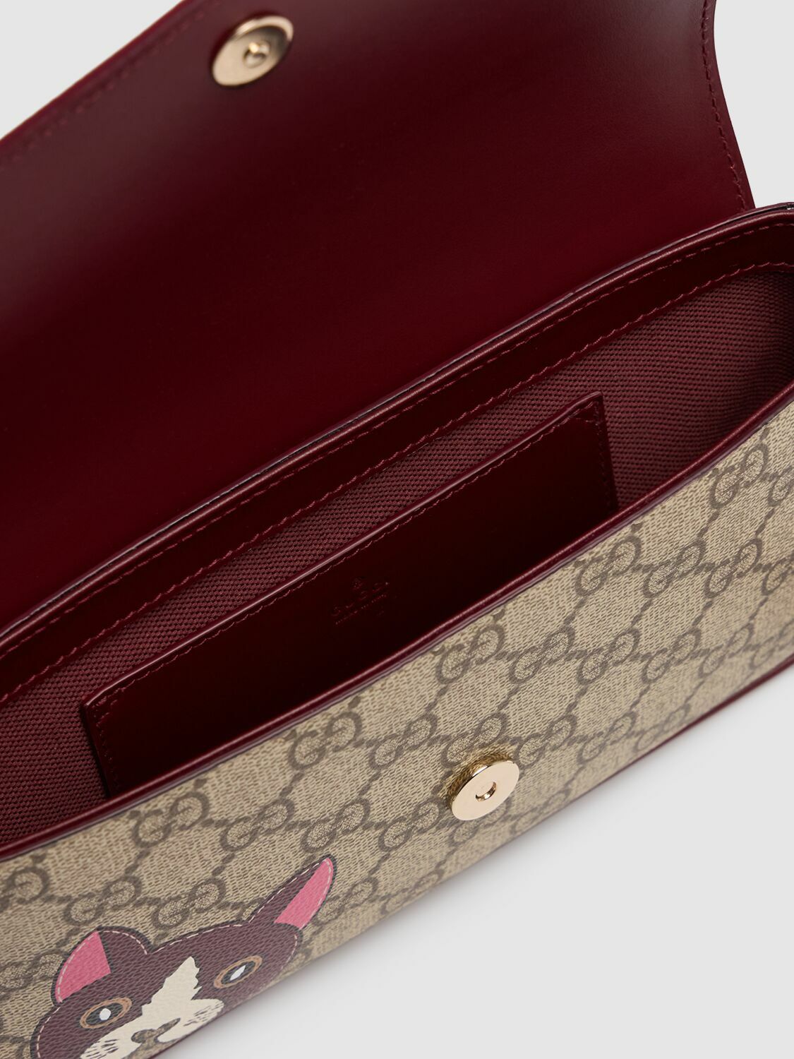 GUCCI Mini Gg Canvas Bag with Cat Detail Gucci