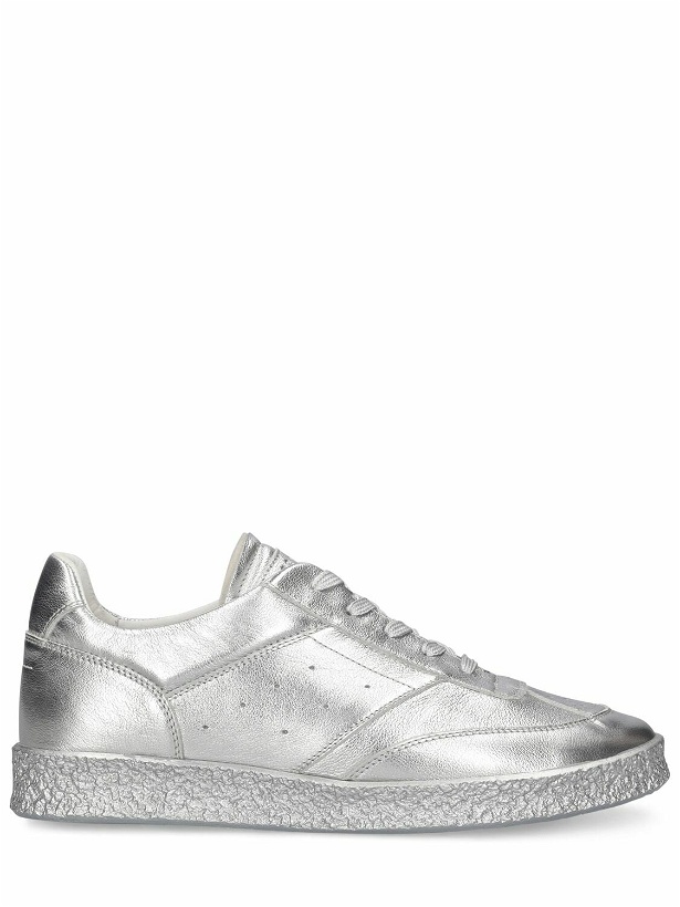 Photo: MM6 MAISON MARGIELA - Laminated Leather Low Top Sneakers