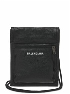 BALENCIAGA - Small Explorer Leather Pouch W/ Strap