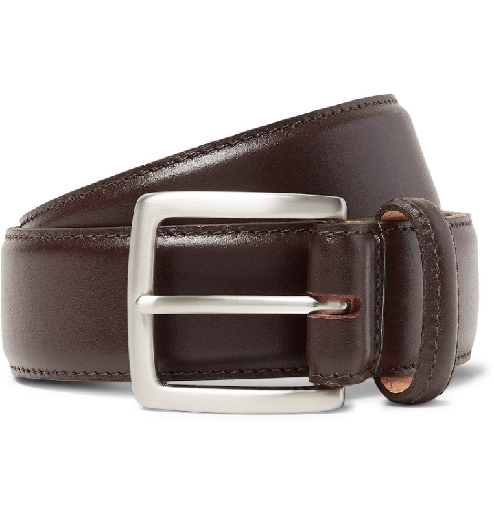Photo: George Cleverley - 3.5cm Black Leather Belt - Brown