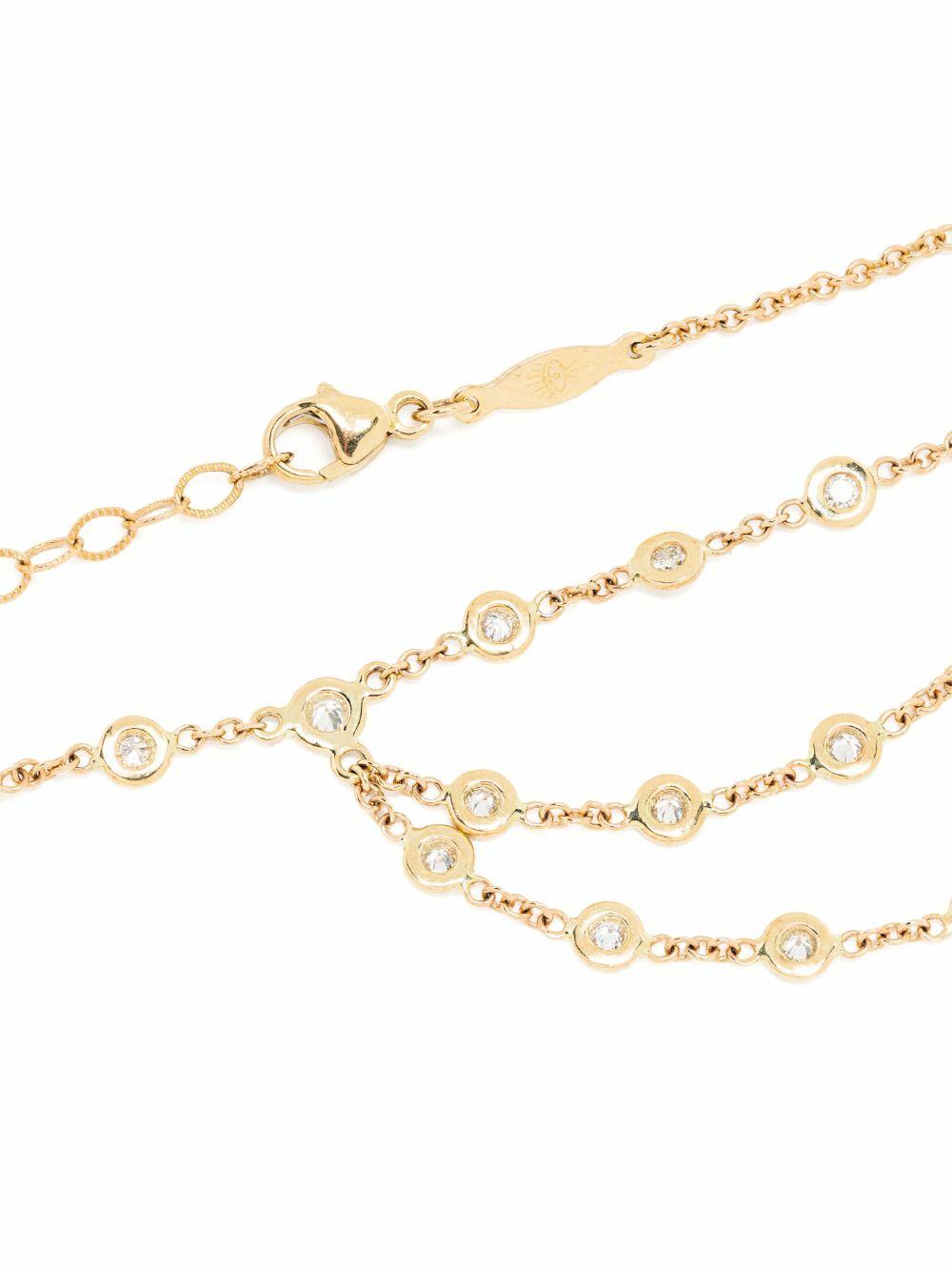 Jacquie Aiche 14K Yellow Gold Double Stem Diamond Finger Bracelet