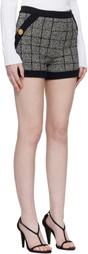 Balmain Black & White Light Tweed Shorts