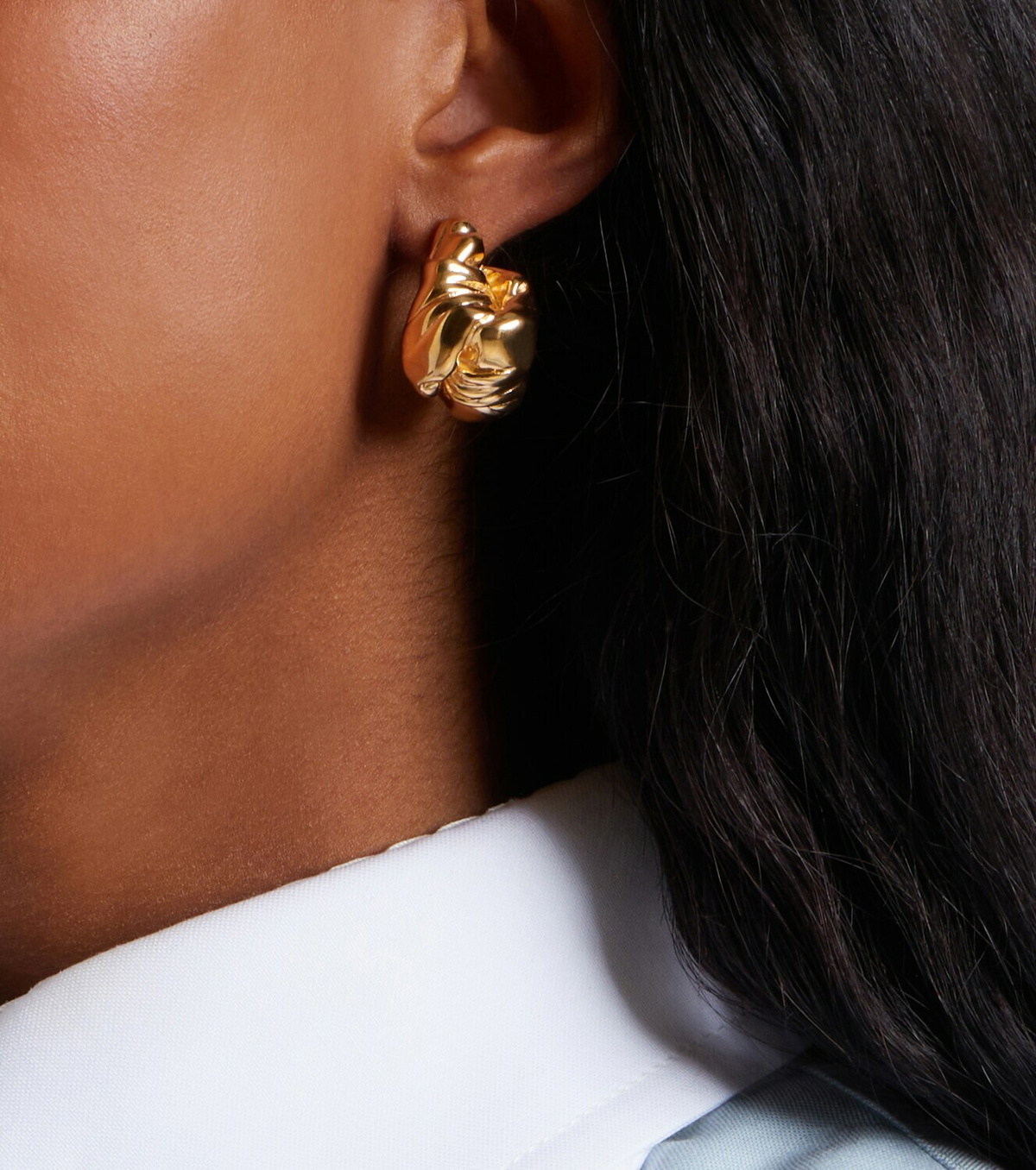 Bottega Veneta 18kt gold-plated sterling silver earrings