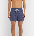 Atalaye - Bakaric Mid-Length Printed Swim Shorts - Blue
