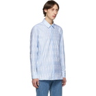 Neil Barrett Blue Lightning Bolt Shirt