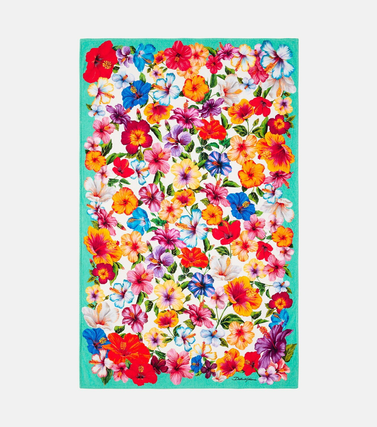 Dolce&Gabbana Casa Floral cotton terry beach towel